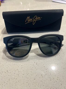 Maui Jim Black Frame Sunglasses with Dark Lenses